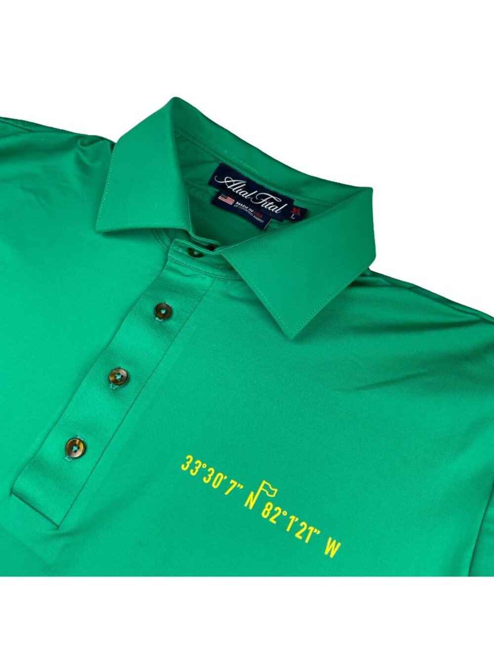 Alial Fital Men's Masters Augusta Latitude Longitude Polo Shirt • USA • Large